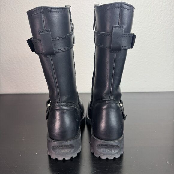 Women’s Harley Davidson Linda Boots Leather Black Motorcycle Moto 88401 Skull 6 - Picture 5 of 16